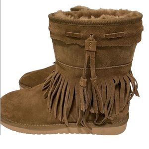 Koolaburra by UGG brown suede fringe boots 8